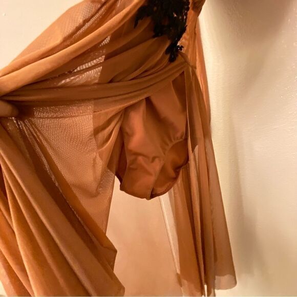 Revolution chai lyrical dance rhinestoned dress LIMITLESS RC22811 Orange LC - Picture 7 of 13